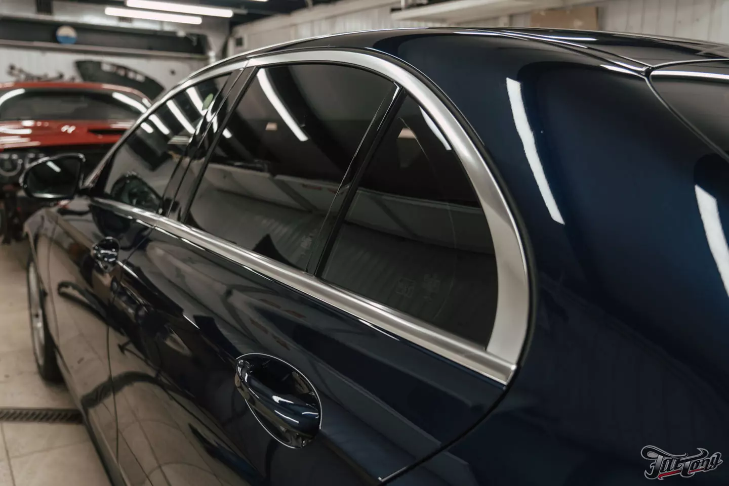Частичный окрас и антихром для Mercedes E53